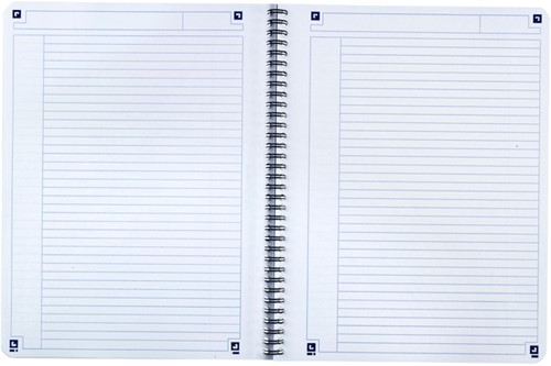 Spiraalblok Oxford Touch A4 lijn 140 pagina's 80gr blauw-2
