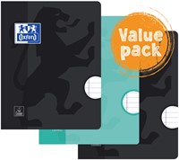 Schrift Oxford School A5 lijn 72 pagina's 80gr assorti pak à 3 stuks