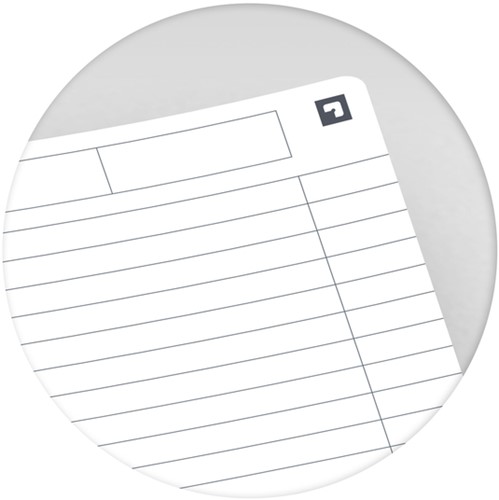 Collegeblok Oxford Office Essentials A4+ lijn 4-gaats 180 pagina's 80gr assorti-1