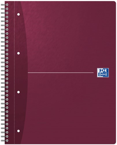 Collegeblok Oxford Office Essentials A4+ lijn 4-gaats 180 pagina's 80gr assorti-2
