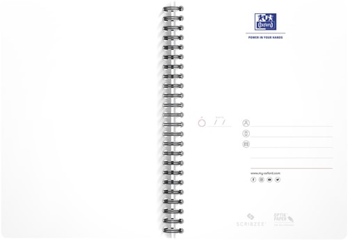 Spiraalblok Oxford Urban Mix A5 lijn 180 pagina's assorti-8