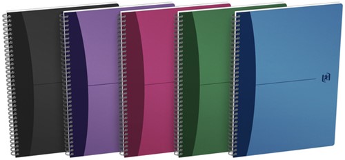 Spiraalblok Oxford Urban Mix A4 ruit 5x5mm 180 pagina's assorti