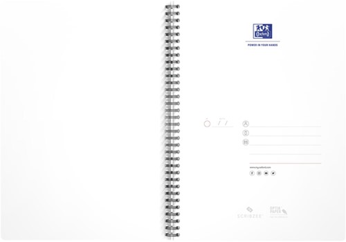 Spiraalblok Oxford Urban Mix A4 ruit 5x5mm 180 pagina's assorti-9