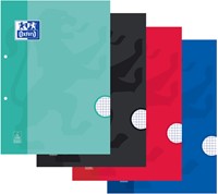 Cursusblok Oxford School A4 lijn 2-gaats 200 pagina's 80gr assorti