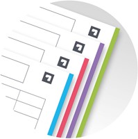 Collegeblok Oxford Office Essentials Europeanbook A4+ 4-gaats 120 pagina's assorti-2