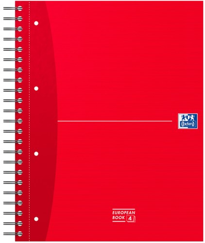 Collegeblok Oxford Office Essentials Europeanbook A4+ 4-gaats 120 pagina's assorti-5
