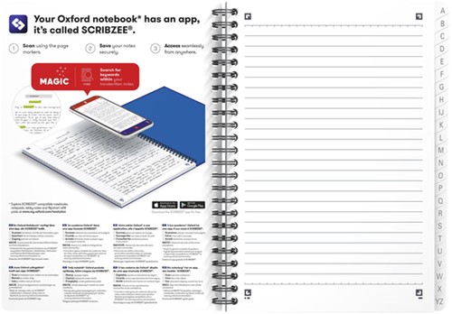 Indexboek Oxford Urban Mix A5 90vel alfabet lijn-6