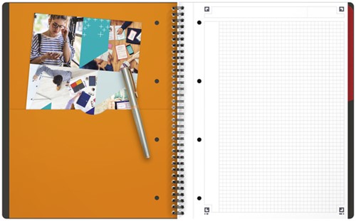 Spiraalblok Oxford International Activebook A4+ 160 pagina's ruit 5mm-3