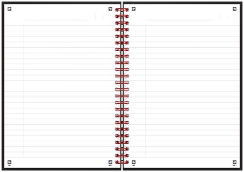 Spiraalblok Oxford Black n' Red A5 lijn 140 pagina's 80gr-2