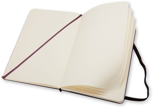 Notitieboek Moleskine large 130x210mm blanco hard cover zwart-3