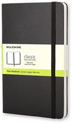 Notitieboek Moleskine pocket 90x140mm blanco hard cover zwart