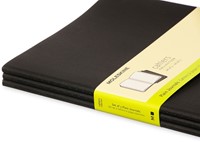 Schrift Moleskine 190x250mm blanco 240 pagina's 70gr zwart set à 3 stuks-2