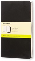 Schrift Moleskine 130x210mm blanco 160 pagina's 70gr zwart set à 3 stuks