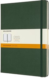 Notitieboek Moleskine XL 190x250mm lijn hard cover myrtle green