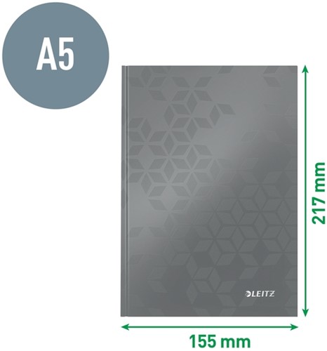 Notitieboek Leitz WOW A5 lijn zwart-7