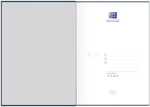 Notitieboek Oxford Office Essentials A4 lijn 192 pagina' s 80gr blauw-2