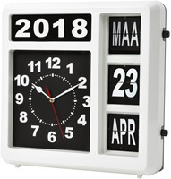 Wandklok Perel analoog 310x310mm nederlandse versie wit-2