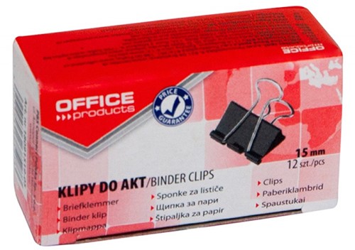 Papierklemmen, 15 mm, 12 stuks