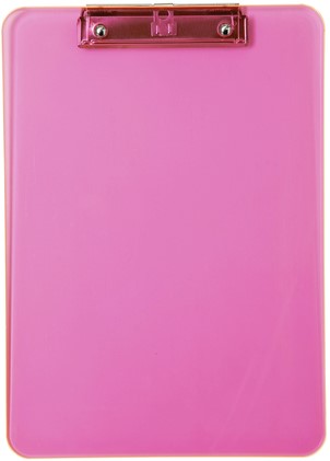 Klembord MAUL A4 staand transparant PS neon roze-2