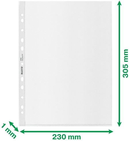 Showtas Leitz Recycle A4 11-gaats PP 0.10mm transparant 25 stuks-1