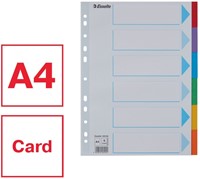 Tabbladen Esselte Standaard A4 6-delig karton 11-rings met voorblad assorti-4