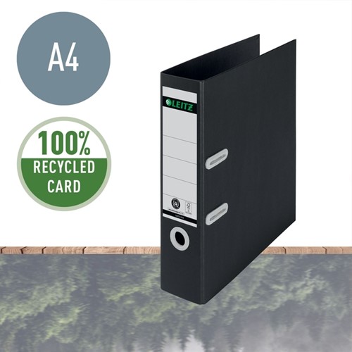 Ordner Leitz Recycle 180° 80mm karton A4 zwart-2