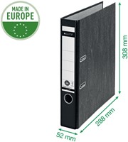 Ordner Leitz 1050 180° 50mm Recycle karton A4 zwart-7