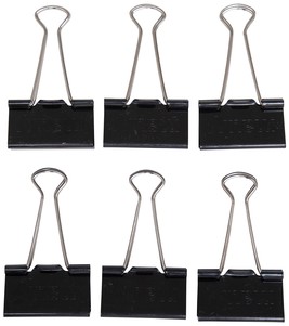 Papierklem MAUL foldback 215 19mm zwart 6 stuks-3