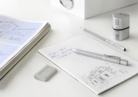 Puntenslijper Faber-Castell 2001 trio grip zilver-13