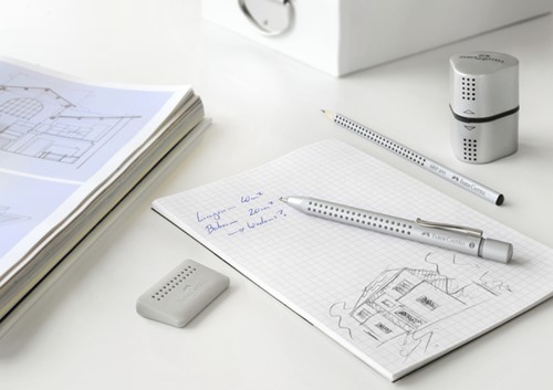 Puntenslijper Faber-Castell 2001 trio grip zilver-13