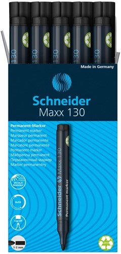 Viltstift Schneider Maxx 130 rond 1-3mm zwart-3