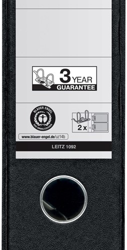 Ordner Leitz 1092 giro-bank met dubbele mechaniek 75mm karton A4 zwart-3