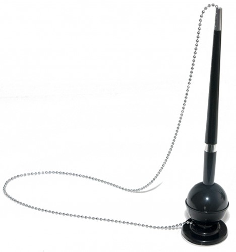 Balpen aan metalen ketting, staand, zelfklevend