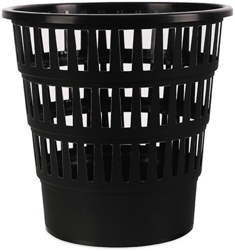 Afvalbak, gaas, 16 L, zwart