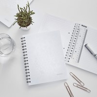 Notitieboek Leitz WOW A5 lijn spiraal PP wit-3