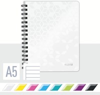 Notitieboek Leitz WOW A5 lijn spiraal PP wit-4