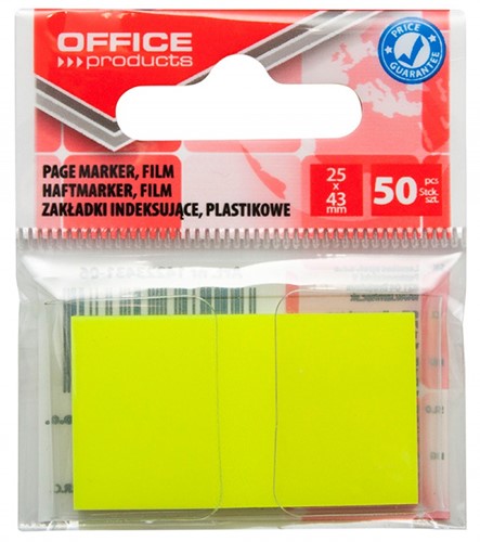 Indextabs 25mmx43mm, 50 stuks, geel