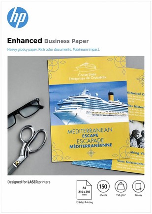 Fotopapier laser HP CG965A 150gr A4 glans wit 150 vel