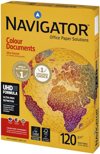 Kopieerpapier Navigator Colour Documents A3 120gr wit 500 vel