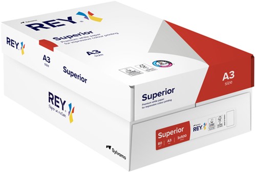 Kopieerpapier Rey Superior A3 80gr wit 500 vel-3