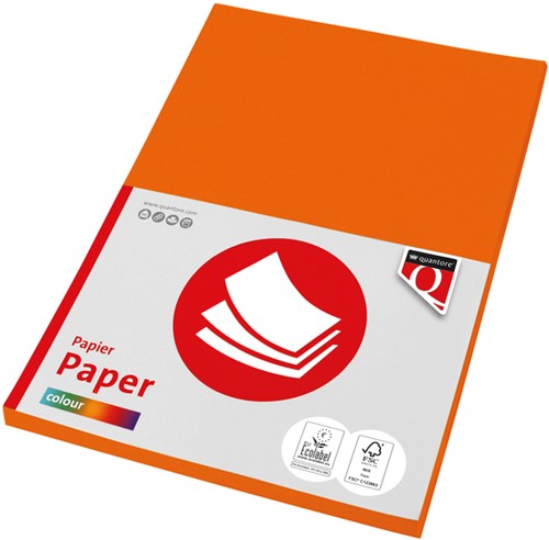 Kopieerpapier Quantore Colour A4 160gr oranje 50 vel