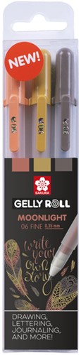 Gelschrijver Sakura Gelly Roll Moonlight 06 nature set à 3 kleuren-2