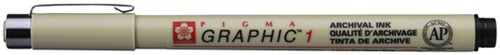 Fineliner Sakura Pigma Graphic 1 1.0mm zwart-1