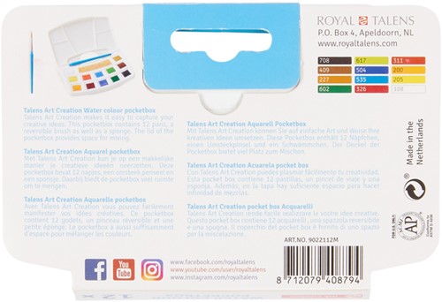 Aquarelverf Talens Art Creation set à 12 kleuren-3