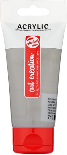 Acrylverf Talens Art Creation 710 neutraalgrijs tube à 75ml