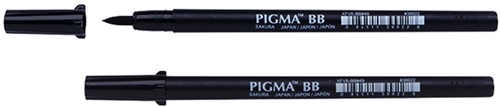 Brushpen Sakura Pigma breed zwart-1