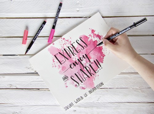 Brushpen Sakura Pigma breed zwart-4