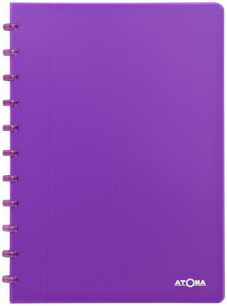 Schrift Atoma A4 ruit 5x5mm 144blz 90gr PP transparant assorti-2