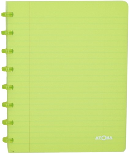 Schrift Atoma A5 ruit 5x5mm 144blz 90gr PP transparant assorti-1