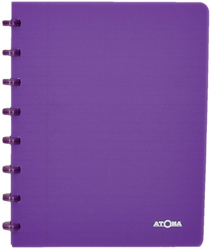 Schrift Atoma A5 lijn 144blz 90gr PP transparant assorti-2